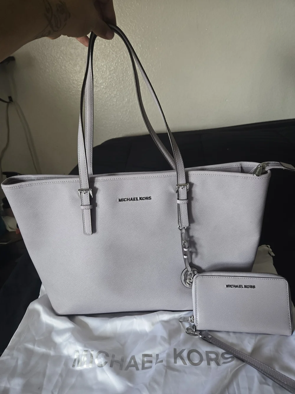 Michael Kors Light Lilac Tote with Matching Wristlet